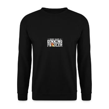 I Have A Dinking Problem Funny Dink Pickleball - Unisex Sweatshirt - black - Front - Alina (178cm) & Michal (187cm)