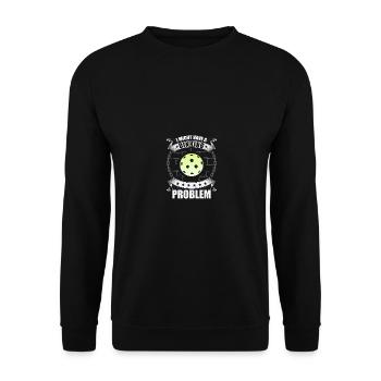 I Have A Dinking Problem Funny Dink Pickleball - Unisex Sweatshirt - black - Front - Alina (178cm) & Michal (187cm)