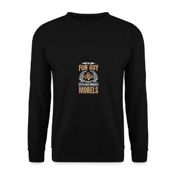 Je suis un gars amusant avec des morilles douteuses drôles - Sweat-shirt Unisexe - noir - Devant - Alina (178cm) & Michal (187cm)
