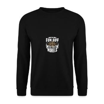 Je suis un gars amusant avec des morilles douteuses drôles - Sweat-shirt Unisexe - noir - Devant - Alina (178cm) & Michal (187cm)