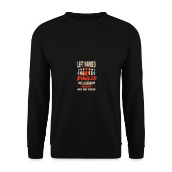 Gaucher comme un joueur de quilles régulier drôle - Sweat-shirt Unisexe - noir - Devant - Alina (178cm) & Michal (187cm)