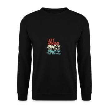 Gaucher comme un joueur de quilles régulier drôle - Sweat-shirt Unisexe - noir - Devant - Alina (178cm) & Michal (187cm)