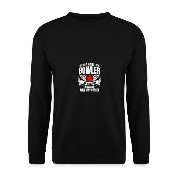 Gaucher comme un joueur de quilles régulier drôle - Sweat-shirt Unisexe - noir - Devant - Alina (178cm) & Michal (187cm)