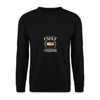 Funny It's Not My Fault Bowler Team Bowling Lane - Unisex Sweatshirt - black - Front - Alina (178cm) & Michal (187cm)