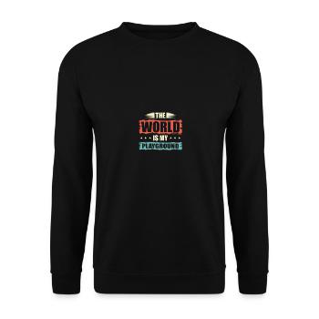 The World is My Playground discover Escapism - Unisex Sweatshirt - black - Front - Alina (178cm) & Michal (187cm)