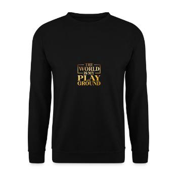 The World is My Playground discover Escapism - Unisex Sweatshirt - black - Front - Alina (178cm) & Michal (187cm)