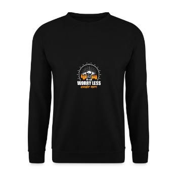 souci moins errer plus découvrir l’expérience - Sweat-shirt Unisexe - noir - Devant - Alina (178cm) & Michal (187cm)