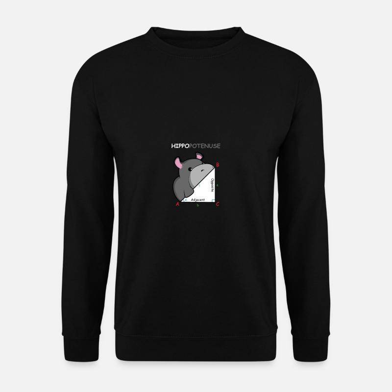 Hippopotenuse Mathe-Genie Geschenk - Unisex Pullover - Schwarz