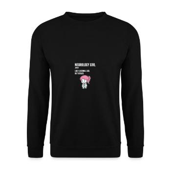 Neurology Girl Doctor or Neurologist Gift - Unisex Sweatshirt - black - Front - Alina (178cm) & Michal (187cm)