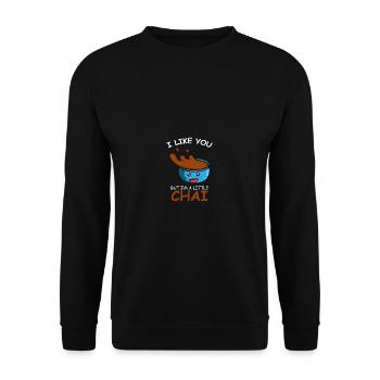 Ich bin kleiner Chai Bashful oder bescheiden Gesch - Unisex Pullover - Schwarz - Vorne - Alina (178cm) & Michal (187cm)