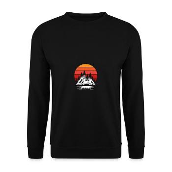Nature & Coucher de soleil Nature Lovers Cadeau - Sweat-shirt Unisexe - noir - Devant - Alina (178cm) & Michal (187cm)