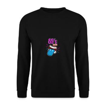 80s forever 80s symbol gift - Unisex Sweatshirt - black - Front - Alina (178cm) & Michal (187cm)