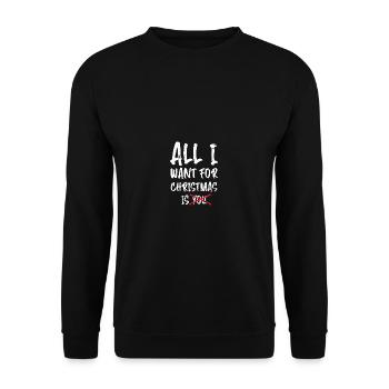 Arrêtez cette chanson Sarcastic Person Gesche - Sweat-shirt Unisexe - noir - Devant - Alina (178cm) & Michal (187cm)