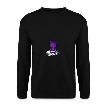 Chat sorcière. Poison pour les amoureux des animaux de compagnie - Sweat-shirt Unisexe - noir - Devant - Alina (178cm) & Michal (187cm)