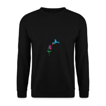 Origami Oiseau Orendamist Poison - Sweat-shirt Unisexe - noir - Devant - Alina (178cm) & Michal (187cm)