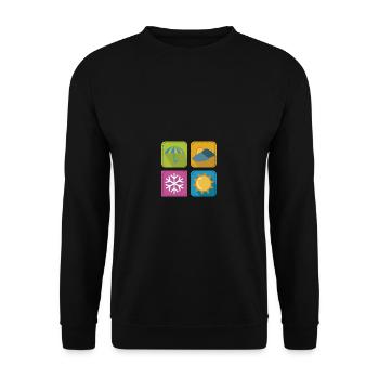 Weather Forecast Weather Frog Poison - Unisex Sweatshirt - black - Front - Alina (178cm) & Michal (187cm)