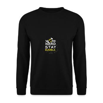 Bumble Hard Working Person Cadeau - Sweat-shirt Unisexe - noir - Devant - Alina (178cm) & Michal (187cm)