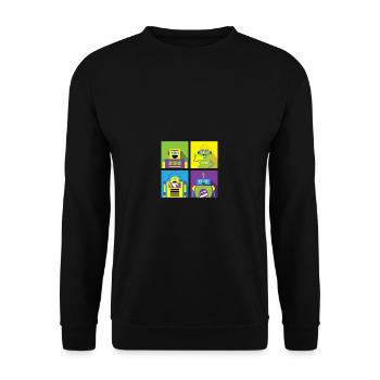 Happy Robot Toy Collector Poison - Unisex Sweatshirt - black - Front - Alina (178cm) & Michal (187cm)