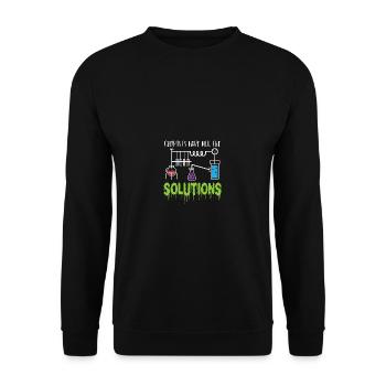 Alle lösungen Forscher Gift - Unisex Pullover - Schwarz - Vorne - Alina (178cm) & Michal (187cm)