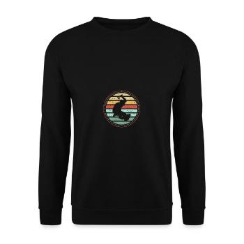 Weinlesestein Holzschnitzer Gift - Unisex Pullover - Schwarz - Vorne - Alina (178cm) & Michal (187cm)