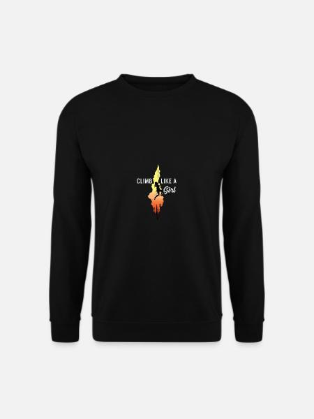 Klettere wie Mädchen Athlet Gift - Unisex Pullover - Schwarz
