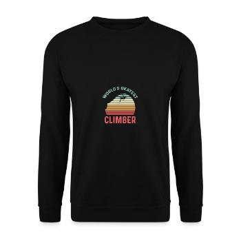 Worlds okay, le grimpeur Escalade professionnelle - Sweat-shirt Unisexe - noir - Devant - Alina (178cm) & Michal (187cm)