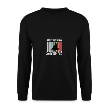 Werde es schicken Arbeiter Gift - Unisex Pullover - Schwarz - Vorne - Alina (178cm) & Michal (187cm)