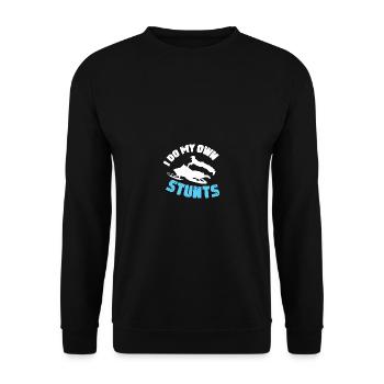 Own stunts Fearless Person Poison - Unisex Sweatshirt - black - Front - Alina (178cm) & Michal (187cm)