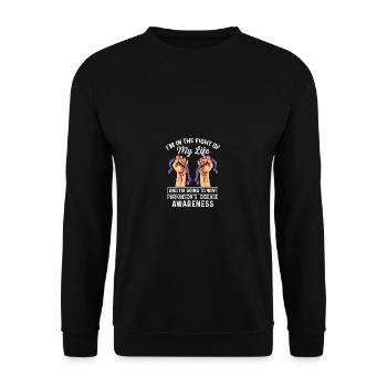 Struggles of life. Optimistic Person Gift - Unisex Sweatshirt - black - Front - Alina (178cm) & Michal (187cm)