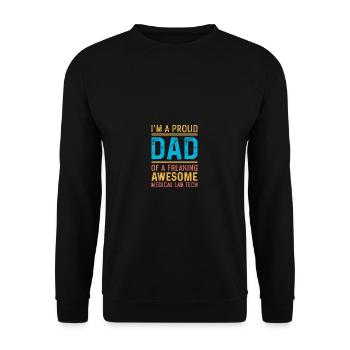 Stolzer Vater Liebevoller Vater Gift - Unisex Pullover - Schwarz - Vorne - Alina (178cm) & Michal (187cm)