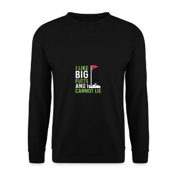 Wie große Putts Hobbyist Gift - Unisex Pullover - Schwarz - Vorne - Alina (178cm) & Michal (187cm)