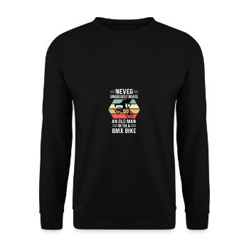 BMX -Vélo BMX -Cadeau Fan - Sweat-shirt Unisexe - noir - Devant - Alina (178cm) & Michal (187cm)