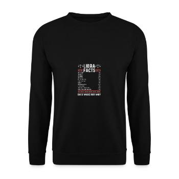 Libra Facts Friendly Person Poison - Unisex Sweatshirt - black - Front - Alina (178cm) & Michal (187cm)