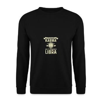 It's Called Karma Diplomatic Person Poison - Unisex Sweatshirt - black - Front - Alina (178cm) & Michal (187cm)