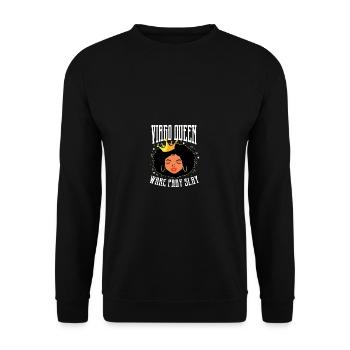 Cadeau de personne auto-déclenchée par la Reine vierge - Sweat-shirt Unisexe - noir - Devant - Alina (178cm) & Michal (187cm)