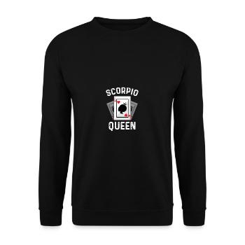 Skorpion -Königin Leidenschaftlich Gift - Unisex Pullover - Schwarz - Vorne - Alina (178cm) & Michal (187cm)