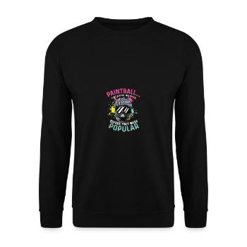 Maske tragen Hobbyist Geschenk - Unisex Pullover - Schwarz - Vorne - Alina (178cm) & Michal (187cm)