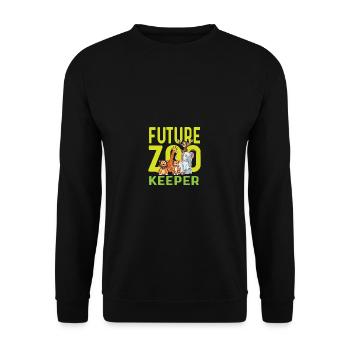 Future Zookeeper Zoologist Poison - Unisex Sweatshirt - black - Front - Alina (178cm) & Michal (187cm)