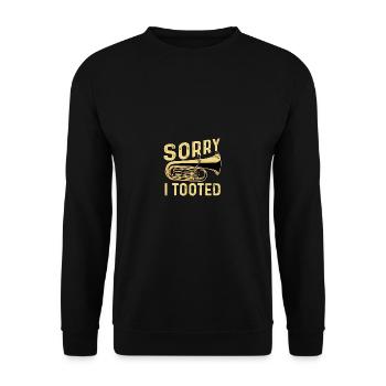 Désolé, j’ai tootte instrumentaliste Gift - Sweat-shirt Unisexe - noir - Devant - Alina (178cm) & Michal (187cm)