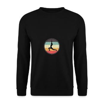 Pilates Fitness Fitnessfanatiker Gift - Unisex Pullover - Schwarz - Vorne - Alina (178cm) & Michal (187cm)