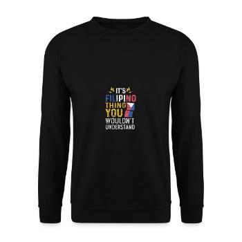 Es ist philippinische Sache Patriotische Person Ge - Unisex Pullover - Schwarz - Vorne - Alina (178cm) & Michal (187cm)
