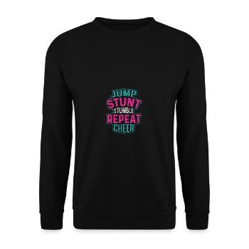 Stunt stolpern Flyer Geschenk - Unisex Pullover - Schwarz - Vorne - Alina (178cm) & Michal (187cm)