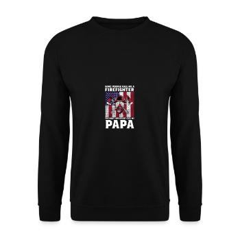 Call Me Dad Loving Father Gift - Unisex Sweatshirt - black - Front - Alina (178cm) & Michal (187cm)