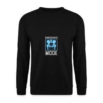 Sonograph Mode Medical Frontliner Gift - Unisex Sweatshirt - black - Front - Alina (178cm) & Michal (187cm)