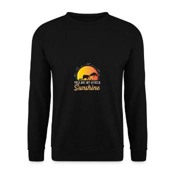 Afrique Soleil Patriotique Personne Cadeau - Sweat-shirt Unisexe - noir - Devant - Alina (178cm) & Michal (187cm)