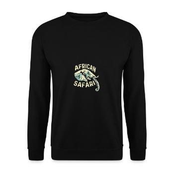 African Safari Animal Lovers Poison - Unisex Sweatshirt - black - Front - Alina (178cm) & Michal (187cm)
