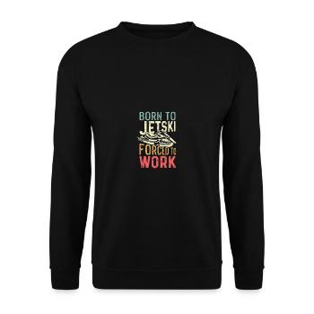 Forced to work Traveler Gift - Unisex Sweatshirt - black - Front - Alina (178cm) & Michal (187cm)