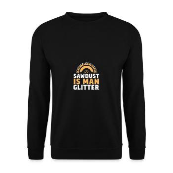 Mann Glitzer Schreiner Gift - Unisex Pullover - Schwarz - Vorne - Alina (178cm) & Michal (187cm)