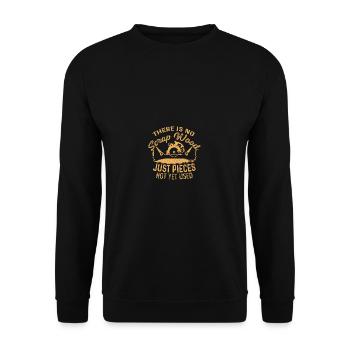 No scrap wood construction worker poison - Unisex Sweatshirt - black - Front - Alina (178cm) & Michal (187cm)