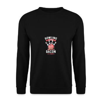 Speck des Sports Bowler Gift - Unisex Sweatshirt - black - Front - Alina (178cm) & Michal (187cm)